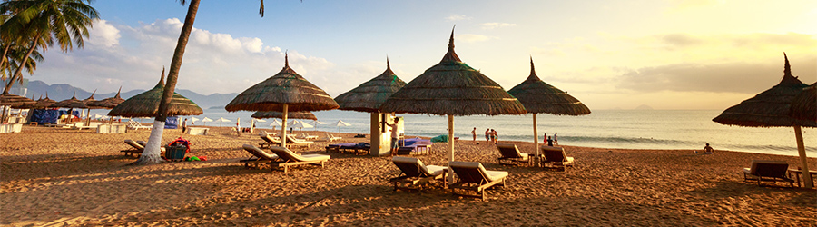 Beautiful beach in Nha Trang 